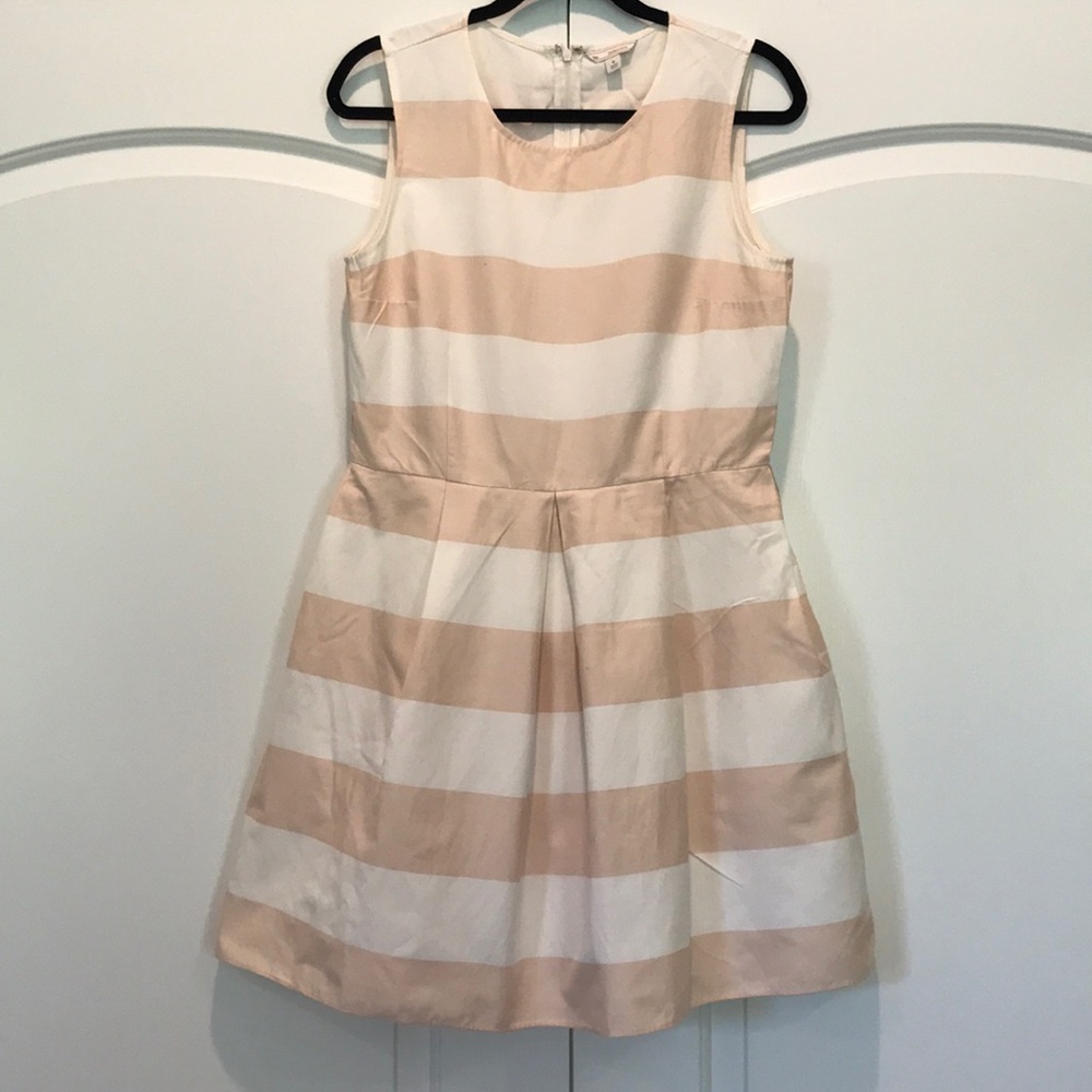 Gap Fit and Flare Dress - Blush and White Stripe